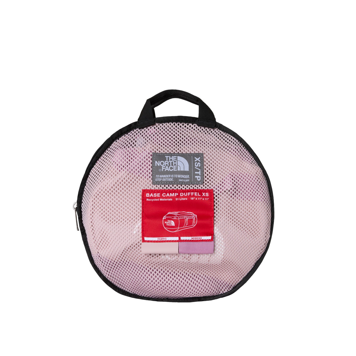 The North Face Base Camp Duffel Bag X-Small Summit Gold/TNF Black-TNF Black/TNF White-Metal Pink/Hushed Laven-Evergreen/TNF Black - 53 Degrees North
