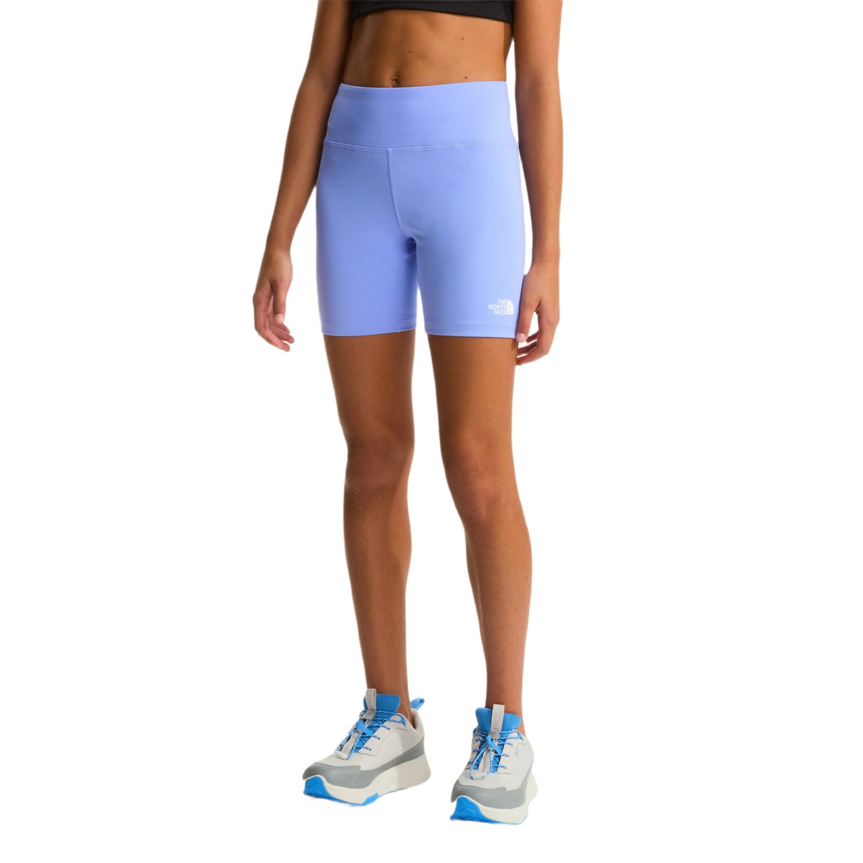The North Face Girls' Flex Tight Shorts - 5 Inch Periwinkle Glow / Age 7-8-Periwinkle Glow / Age 10-Periwinkle Glow / Age 12-Periwinkle Glow / Age 14-16-Periwinkle Glow / Age 18-20 - 53 Degrees North