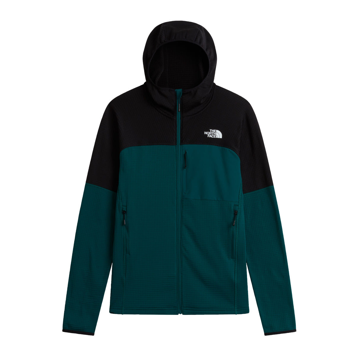 The North Face Men's Polartec Powergrid Stormgap Hoodie Pacific Teal/TNF Black / Small - 53 Degrees North