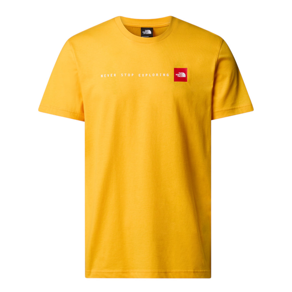 The North Face Men's Short Sleeve Never Stop Exploring T-Shirt Summit Gold / Small-Summit Gold / Medium-Summit Gold / Large-Summit Gold / X-Large-Summit Gold / XX-Large - 53 Degrees North