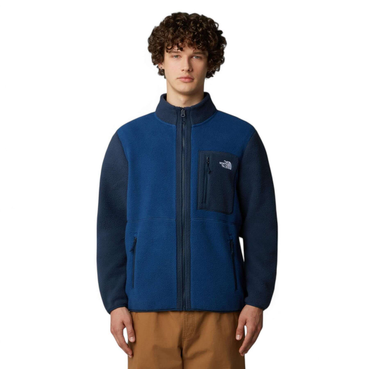 The North Face Men's Yumiori Full Zip Fleece Jacket Desert Stone/Summit Navy / Small-Desert Stone/Summit Navy / Medium-Desert Stone/Summit Navy / Large-Desert Stone/Summit Navy / X-Large-Desert Stone/Summit Navy / XX-Large - 53 Degrees North