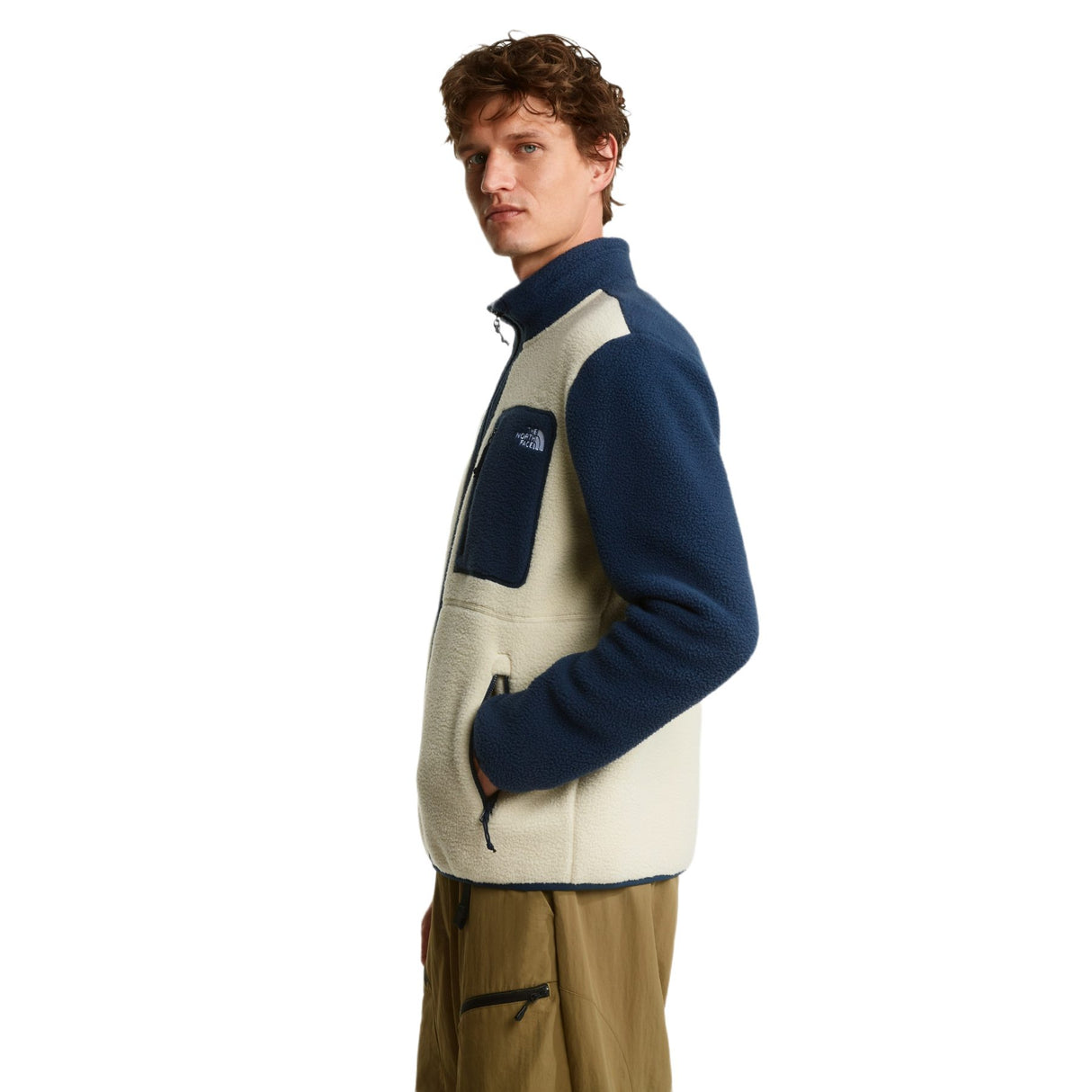 The North Face Men's Yumiori Full Zip Fleece Jacket Desert Stone/Summit Navy / Small-Desert Stone/Summit Navy / Medium-Desert Stone/Summit Navy / Large-Desert Stone/Summit Navy / X-Large-Desert Stone/Summit Navy / XX-Large - 53 Degrees North