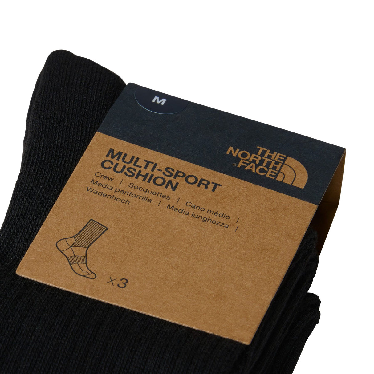 The North Face Multi Sport Cush Crew Socks - 3 Pack TNF White / Small-TNF White / Medium-TNF Black / Small-TNF Black / Medium - 53 Degrees North