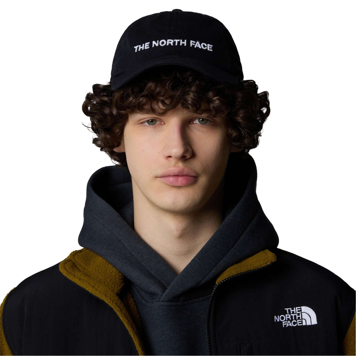 The North Face Roomy Norm Cap TNF Black-Granite Grey-White Dune-Metal Pink-Horizontal - 53 Degrees North