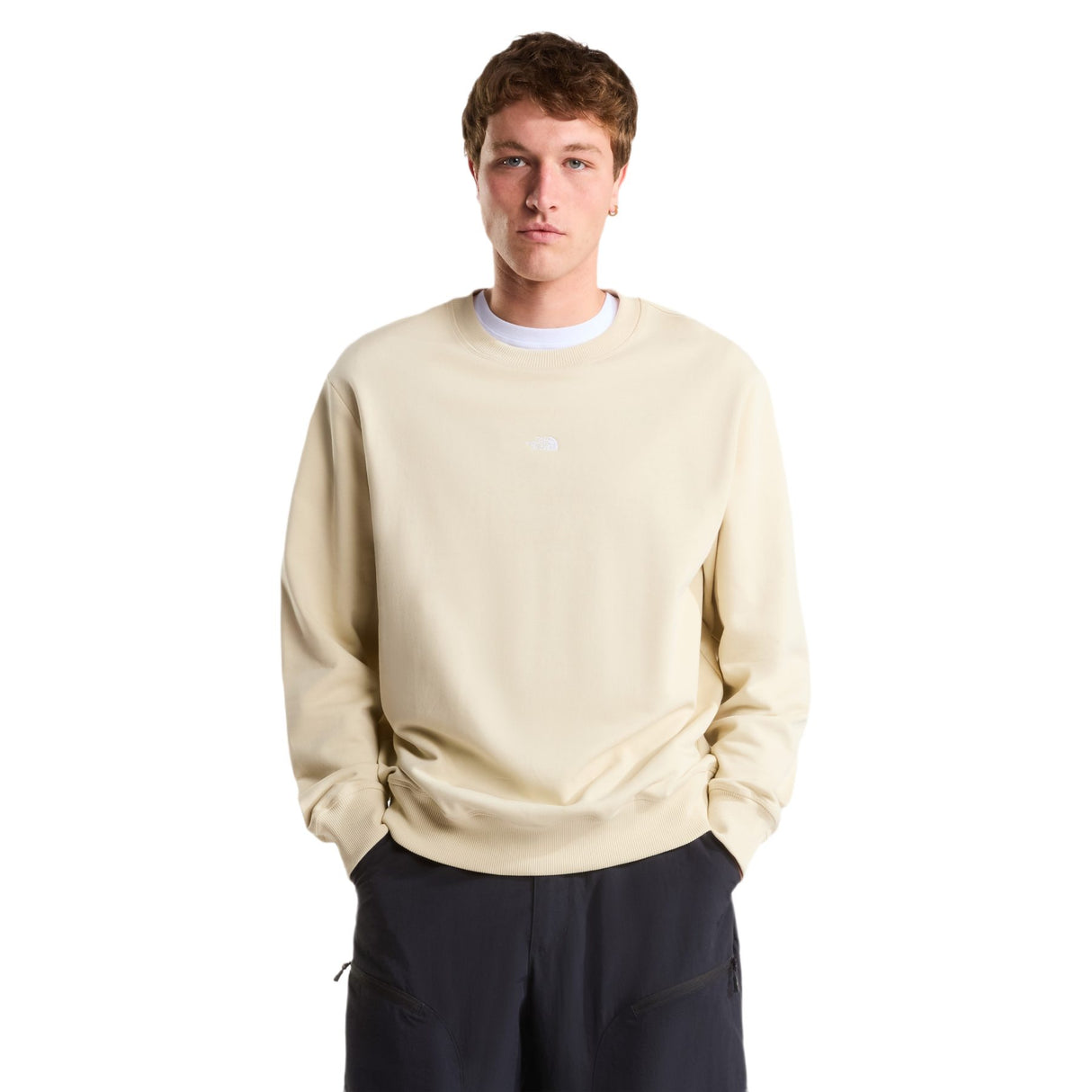 The North Face Unisex Essential Light Relaxed Crew Sweatshirt Desert Stone / Small-Desert Stone / Medium-Desert Stone / Large-Desert Stone / X-Large - 53 Degrees North