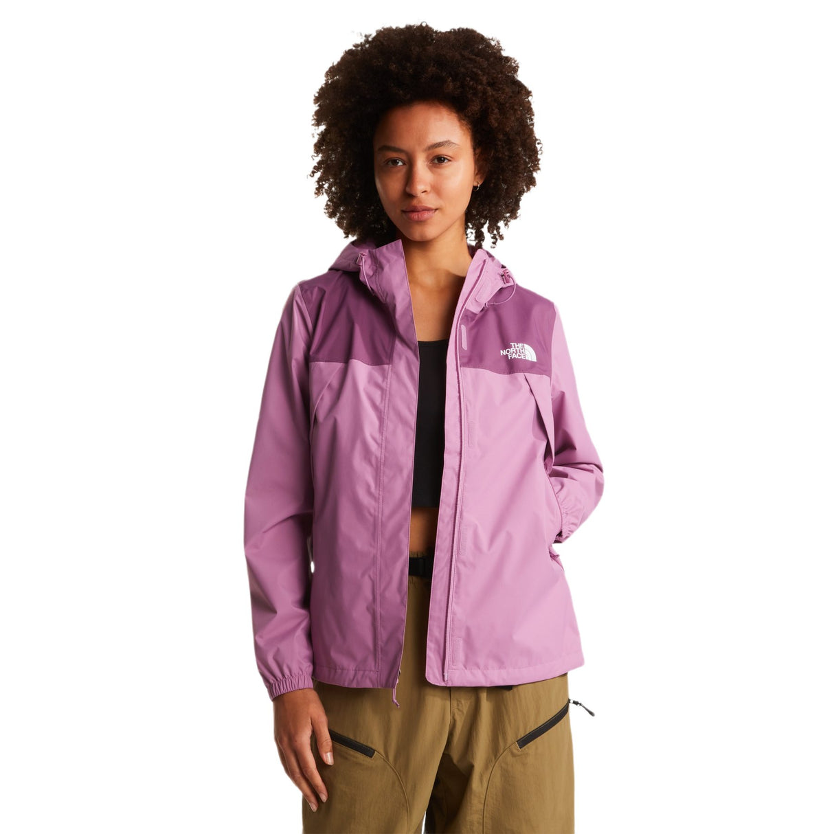 The North Face Women's Antora Rain Jacket Hushed Lavender/Chroma / X-Small-Hushed Lavender/Chroma / Small-Hushed Lavender/Chroma / Medium-Hushed Lavender/Chroma / Large-Hushed Lavender/Chroma / X-Large - 53 Degrees North