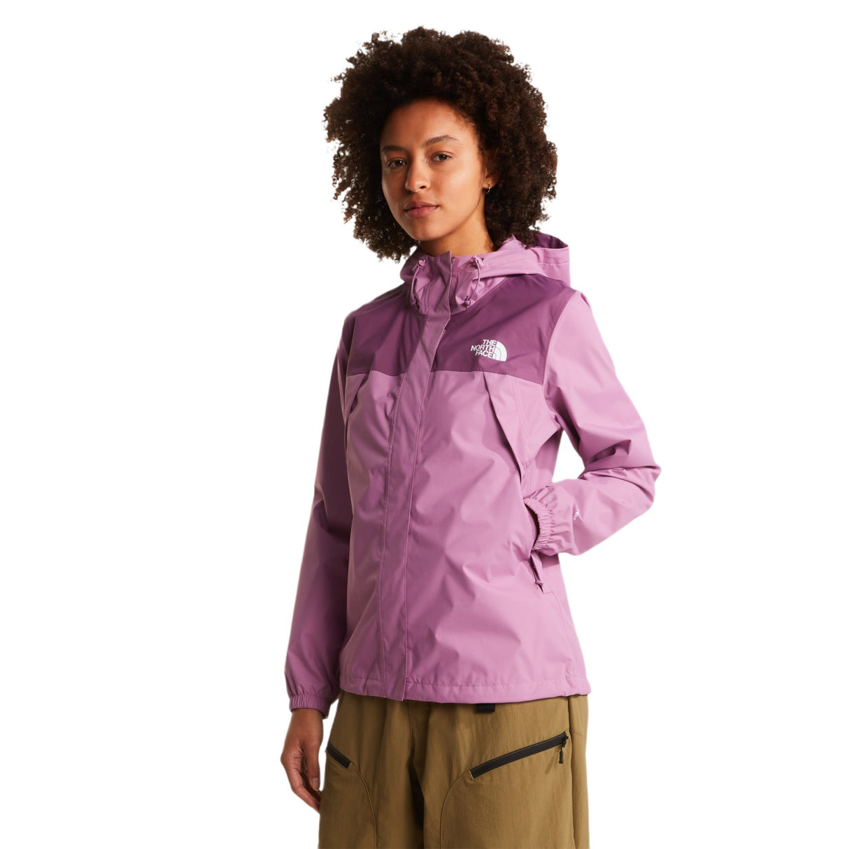 The North Face Women's Antora Rain Jacket Hushed Lavender/Chroma / X-Small-Hushed Lavender/Chroma / Small-Hushed Lavender/Chroma / Medium-Hushed Lavender/Chroma / Large-Hushed Lavender/Chroma / X-Large - 53 Degrees North