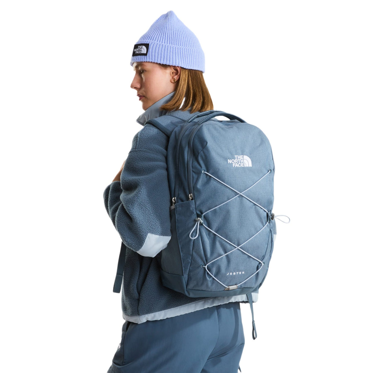 The North Face Women's Jester Backpack Granite Grey Light Heather-Twilight Galaxy/Blue Flax - 53 Degrees North