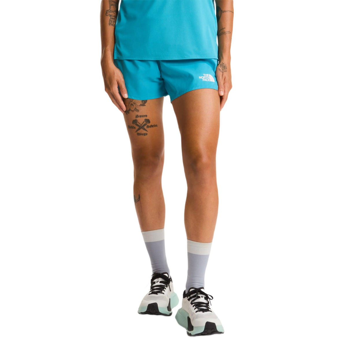 The North Face Women's Lightbright Shorts - 4 Inch River Ice / X-Small-River Ice / Small-River Ice / Medium-River Ice / Large-River Ice / X-Large - 53 Degrees North