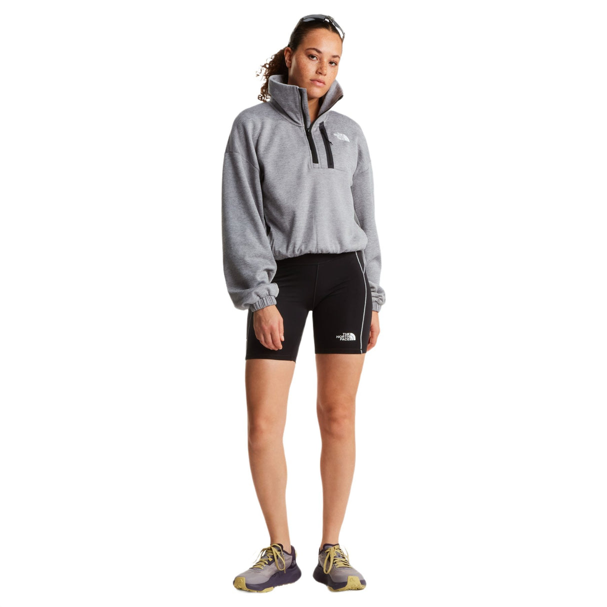 The North Face Women's Mountain Athletics 1/4 Zip Fleece TNF Pale Grey Heather / X-Small-TNF Pale Grey Heather / Small-TNF Pale Grey Heather / Medium-TNF Pale Grey Heather / Large-TNF Pale Grey Heather / X-Large - 53 Degrees North
