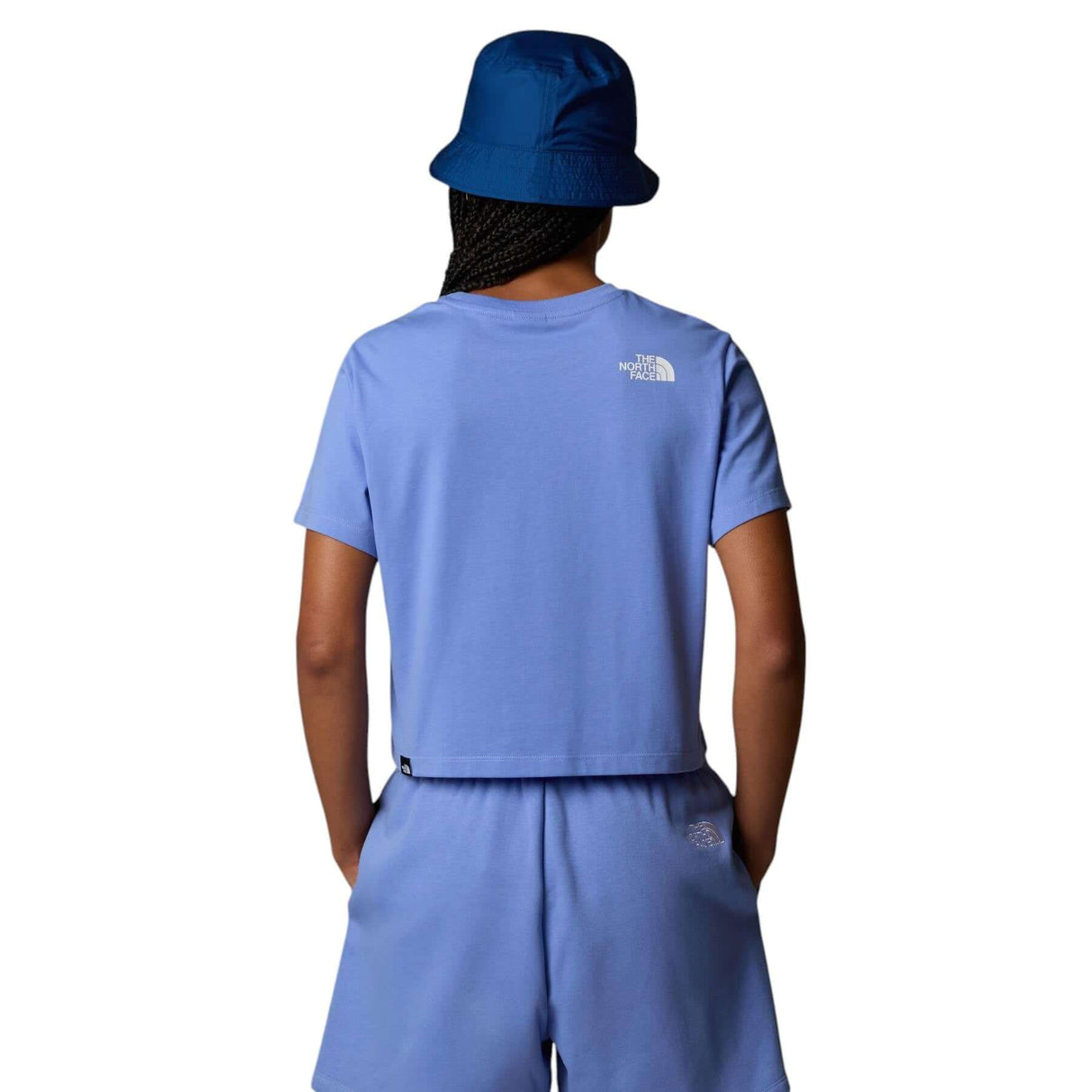 The North Face Women's Simple Dome Cropped Slim T-Shirt Virtual Blue / X-Small-Virtual Blue / Small-Virtual Blue / Medium-Virtual Blue / Large-Virtual Blue / X-Large - 53 Degrees North