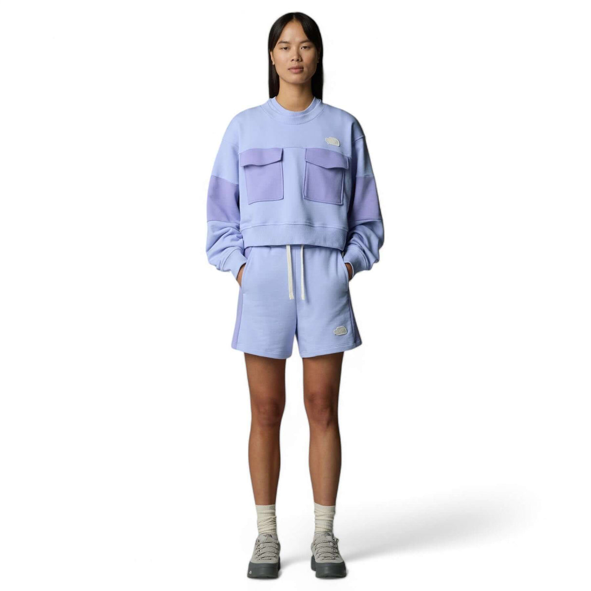 The North Face Women's Terry Oversized Cropped Crew Purple Mint / X-Small-Purple Mint / Small-Purple Mint / Medium-Purple Mint / Large - 53 Degrees North
