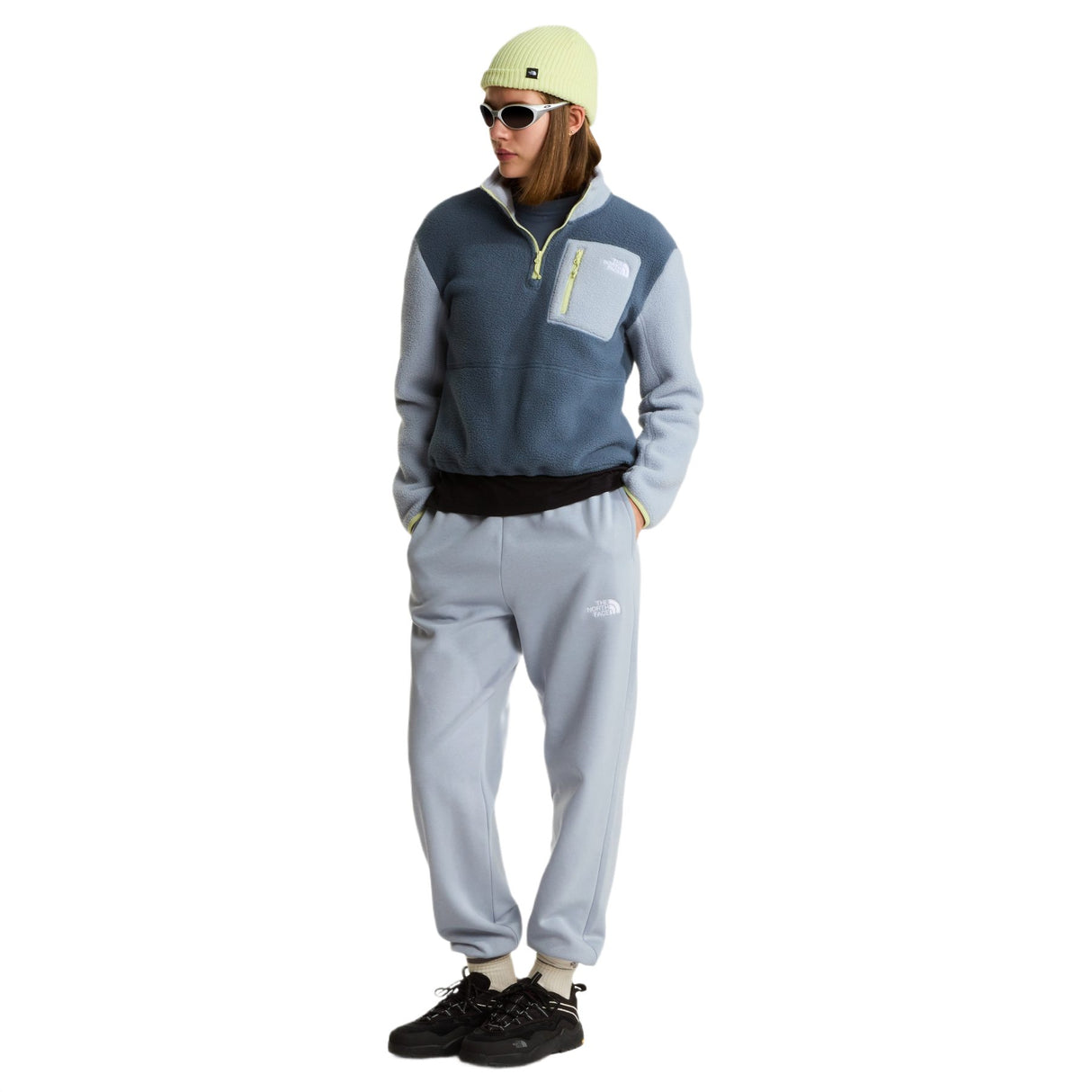 The North Face Women's Yumiori 1/4 Zip Fleece White Dune/Opal Frost / X-Small - 53 Degrees North