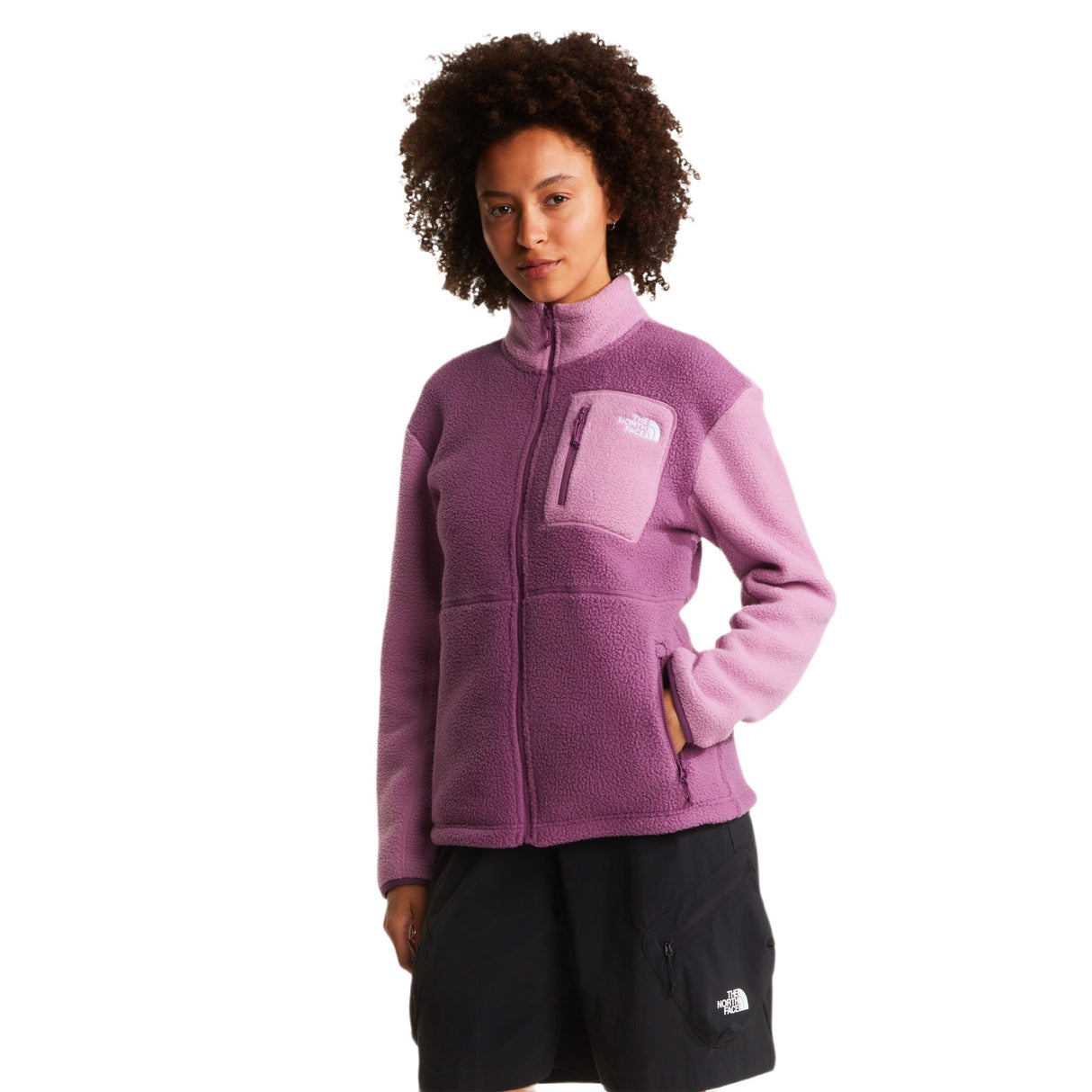 The North Face Women's Yumiori Full Zip Fleece Jacket Frost Grey/White Dune / X-Small-Frost Grey/White Dune / Small-Frost Grey/White Dune / Medium-Frost Grey/White Dune / Large-Frost Grey/White Dune / X-Large - 53 Degrees North