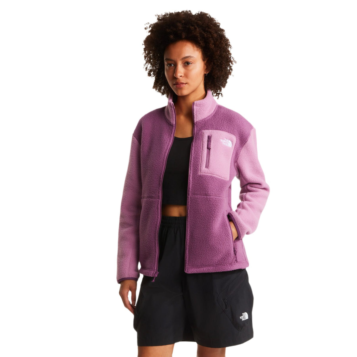 The North Face Women's Yumiori Full Zip Fleece Jacket Frost Grey/White Dune / X-Small-Frost Grey/White Dune / Small-Frost Grey/White Dune / Medium-Frost Grey/White Dune / Large-Frost Grey/White Dune / X-Large - 53 Degrees North