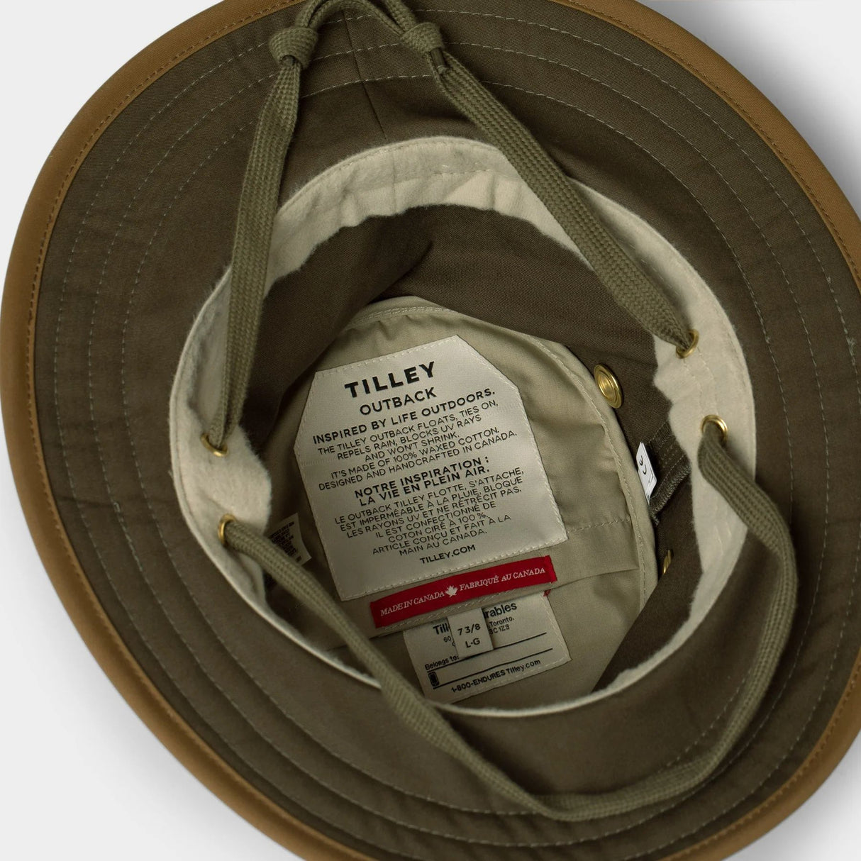 Tilley TWC7 Outback Waxed Adventure Hat Green/British Tan / 56cm - 53 Degrees North