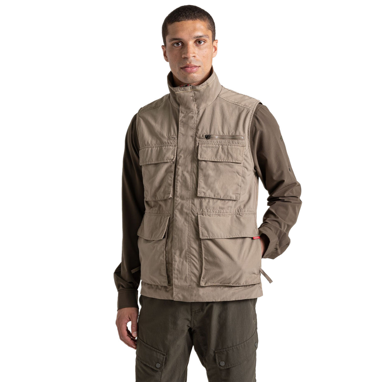 Craghoppers Men's Nosilife Adventure III Vest Pebble / Small-Pebble / Medium-Pebble / Large-Pebble / X-Large-Pebble / XX-Large #- 53 Degrees North