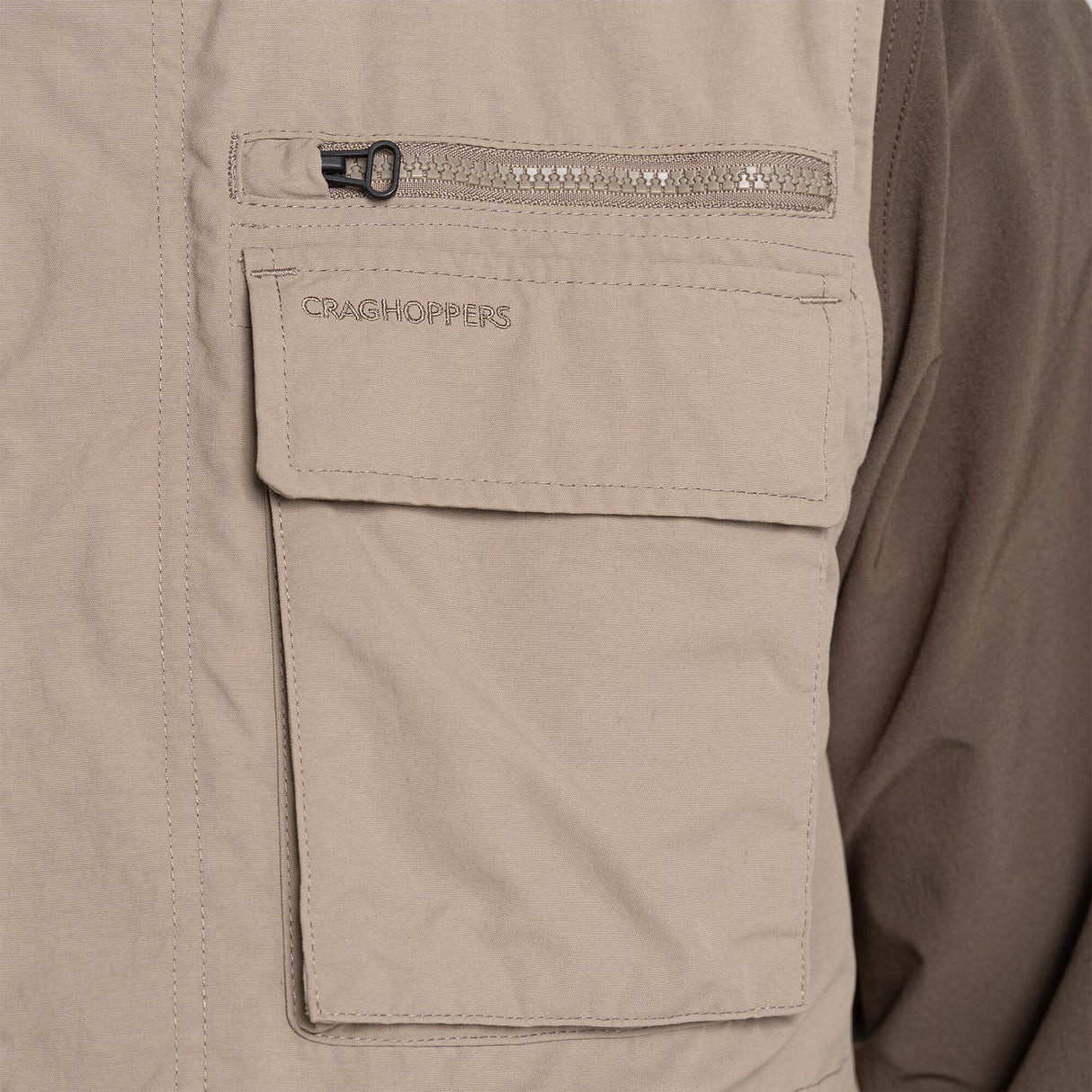 Craghoppers Men's Nosilife Adventure III Vest Pebble / Small-Pebble / Medium-Pebble / Large-Pebble / X-Large-Pebble / XX-Large #- 53 Degrees North