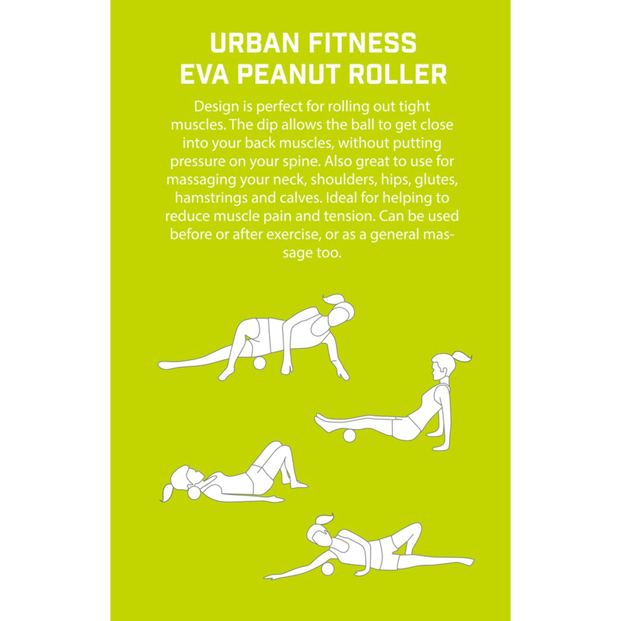 Urban Fitness EVA Peanut Roller Black - 53 Degrees North