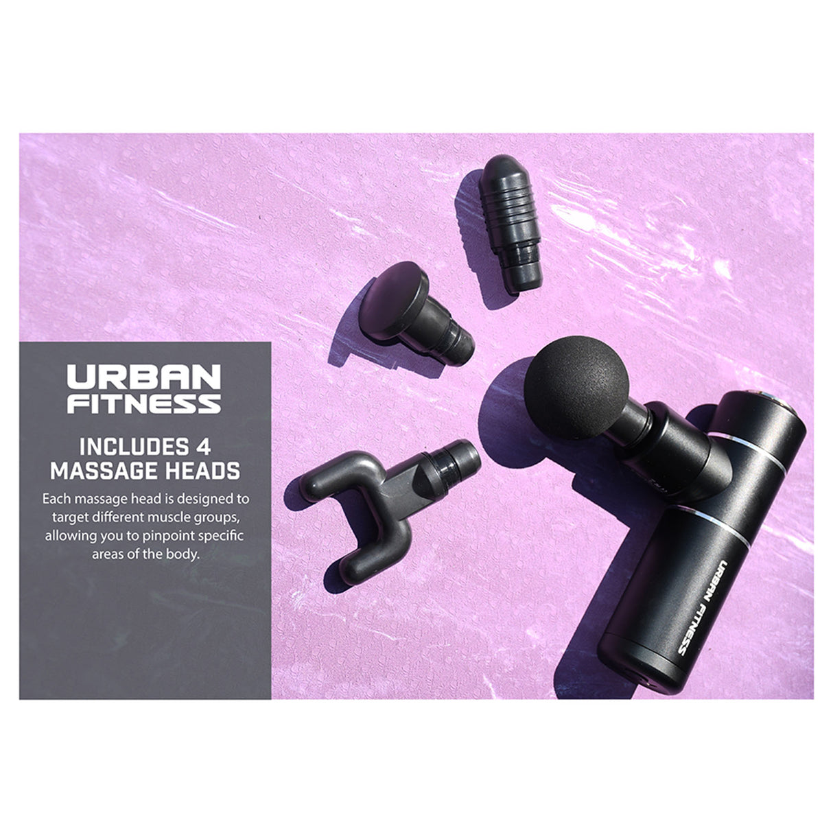 Urban Fitness Mini Massage Gun Black - 53 Degrees North