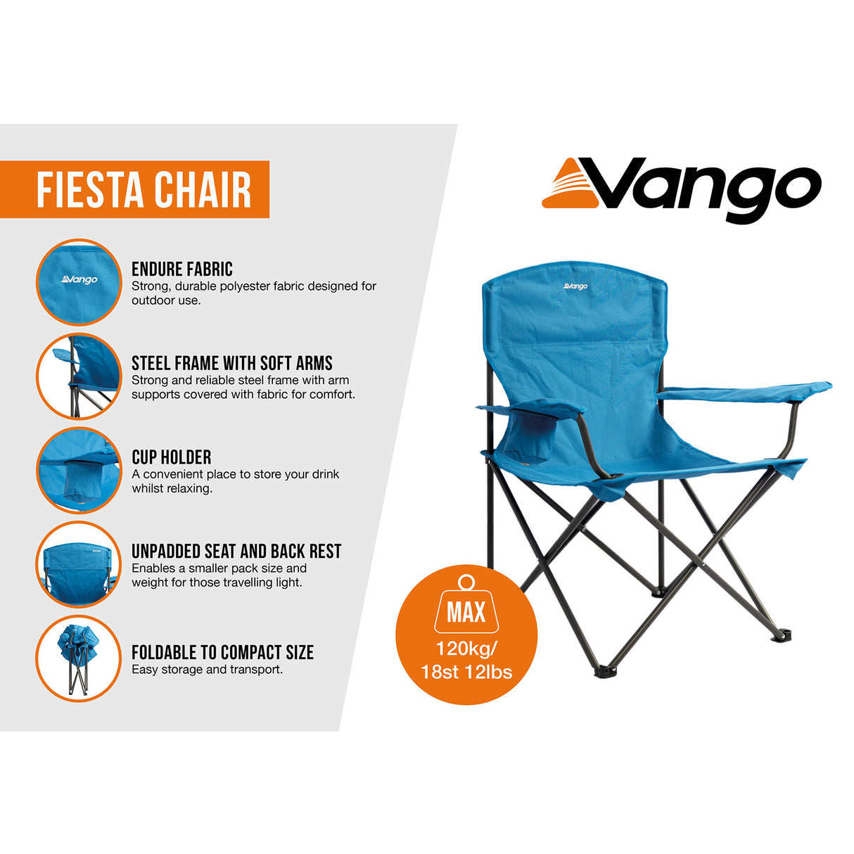 Vango Festival Pack - 1 Tent + 2 Sleeping Bags + 2 Chairs Granite Grey / Granite Grey-Granite Grey / Cobalt-Cobalt / Granite Grey-Cobalt / Cobalt - 53 Degrees North