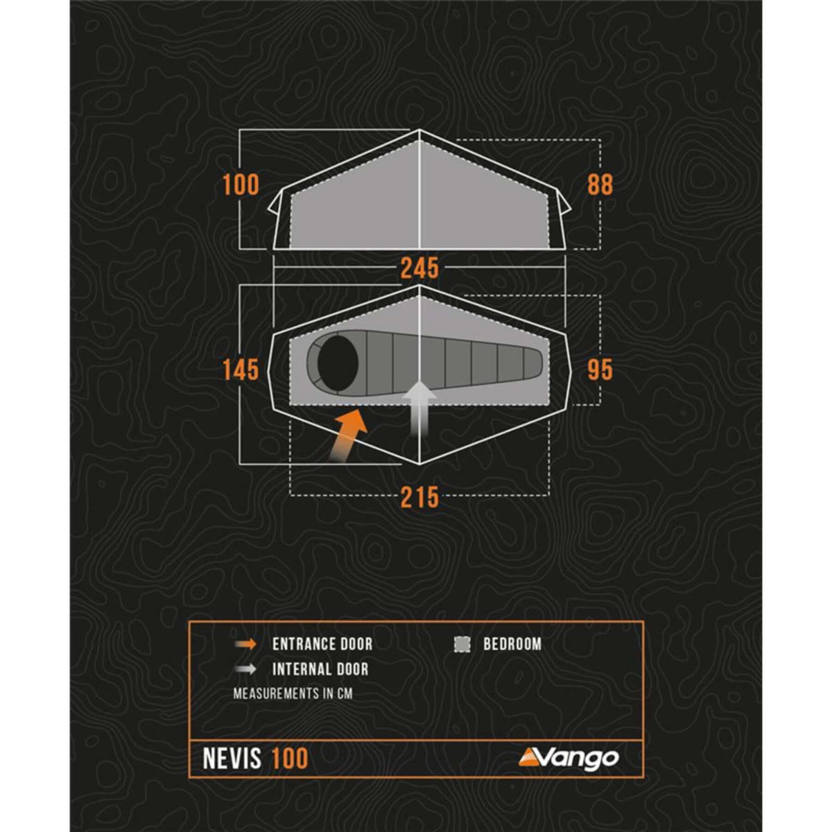 Vango Nevis 100 1-Person Trekking Tent Pamir Green - 53 Degrees North