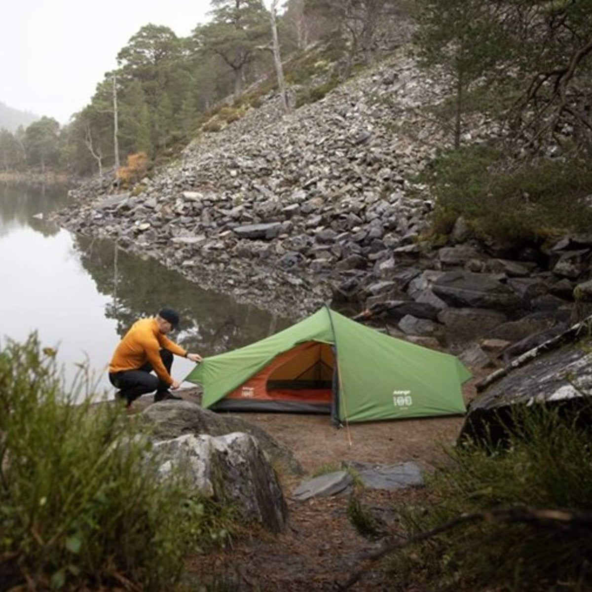 Vango Nevis 100 1-Person Trekking Tent Pamir Green - 53 Degrees North