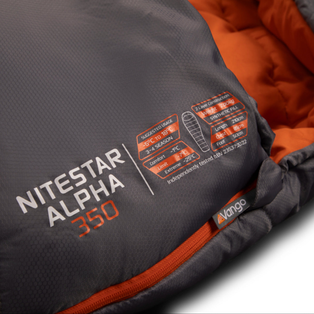 Vango Nitestar Alpha 350 Sleeping Bag Excalibur - 53 Degrees North