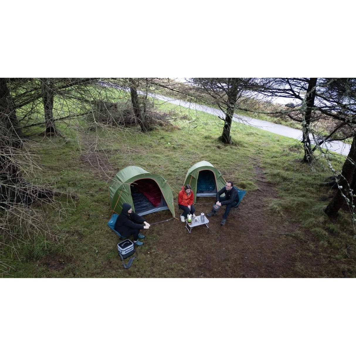 Vango Tay 300 3 Person Adventure Tent Peridot Green-Deep Blue - 53 Degrees North