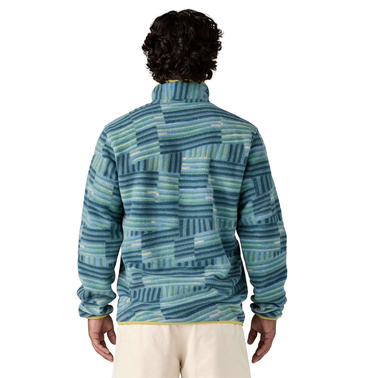 Patagonia Men's Lightweight Synchilla Snap-T Pullover Pollinator Orange / Small-Pollinator Orange / Medium-Pollinator Orange / Large-Pollinator Orange / X-Large-Quilty Fitz/Wetland Blue / Small - 53 Degrees North