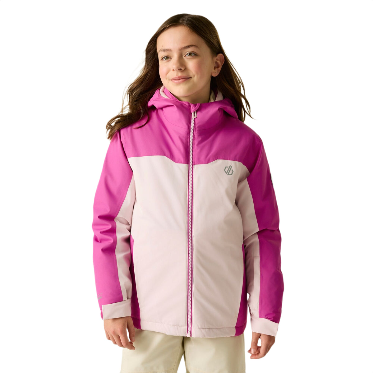 Dare 2b Kids' Piste Jacket in Extreme Pink/Pink Haze