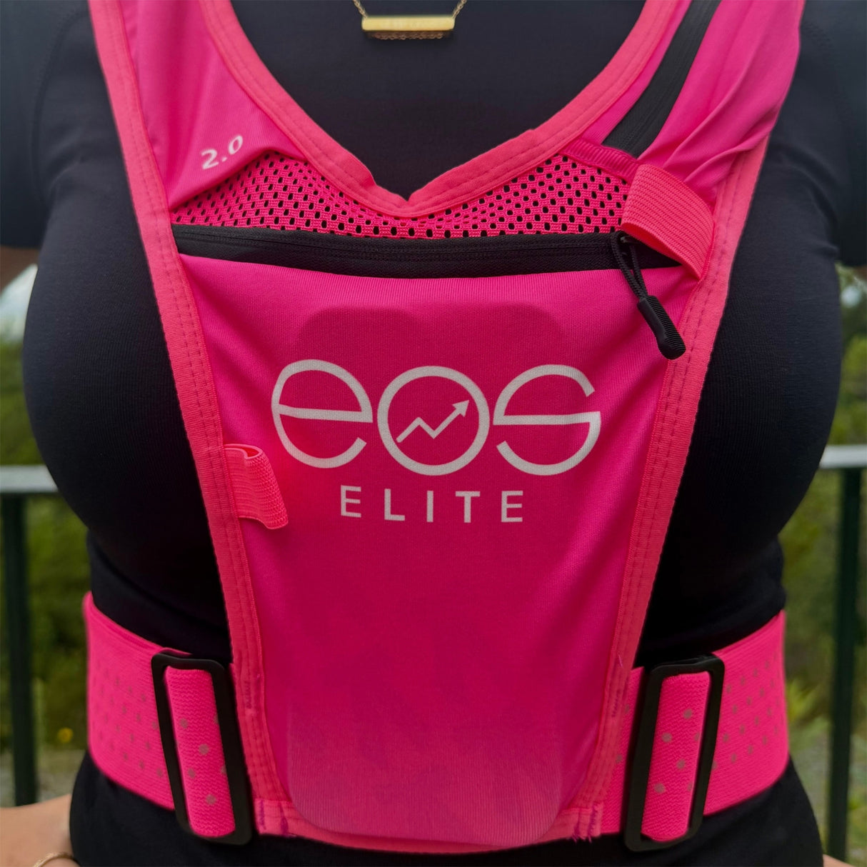 EOS Elite UltraLight 2.0 Running Vest Black-Pink #- 53 Degrees North
