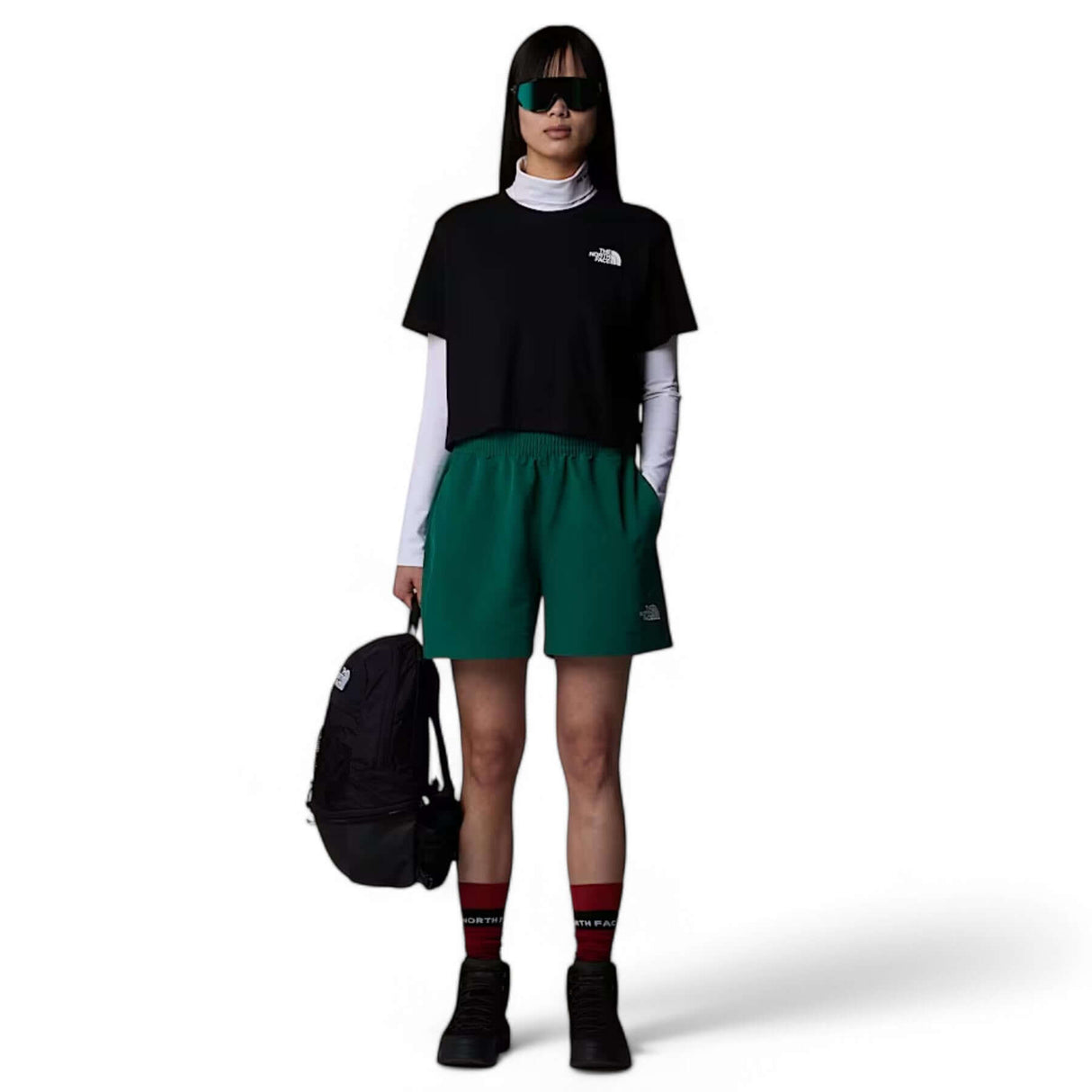 The North Face Women's Simple Dome Cropped Slim T-Shirt Virtual Blue / X-Small-Virtual Blue / Small-Virtual Blue / Medium-Virtual Blue / Large-Virtual Blue / X-Large #- 53 Degrees North