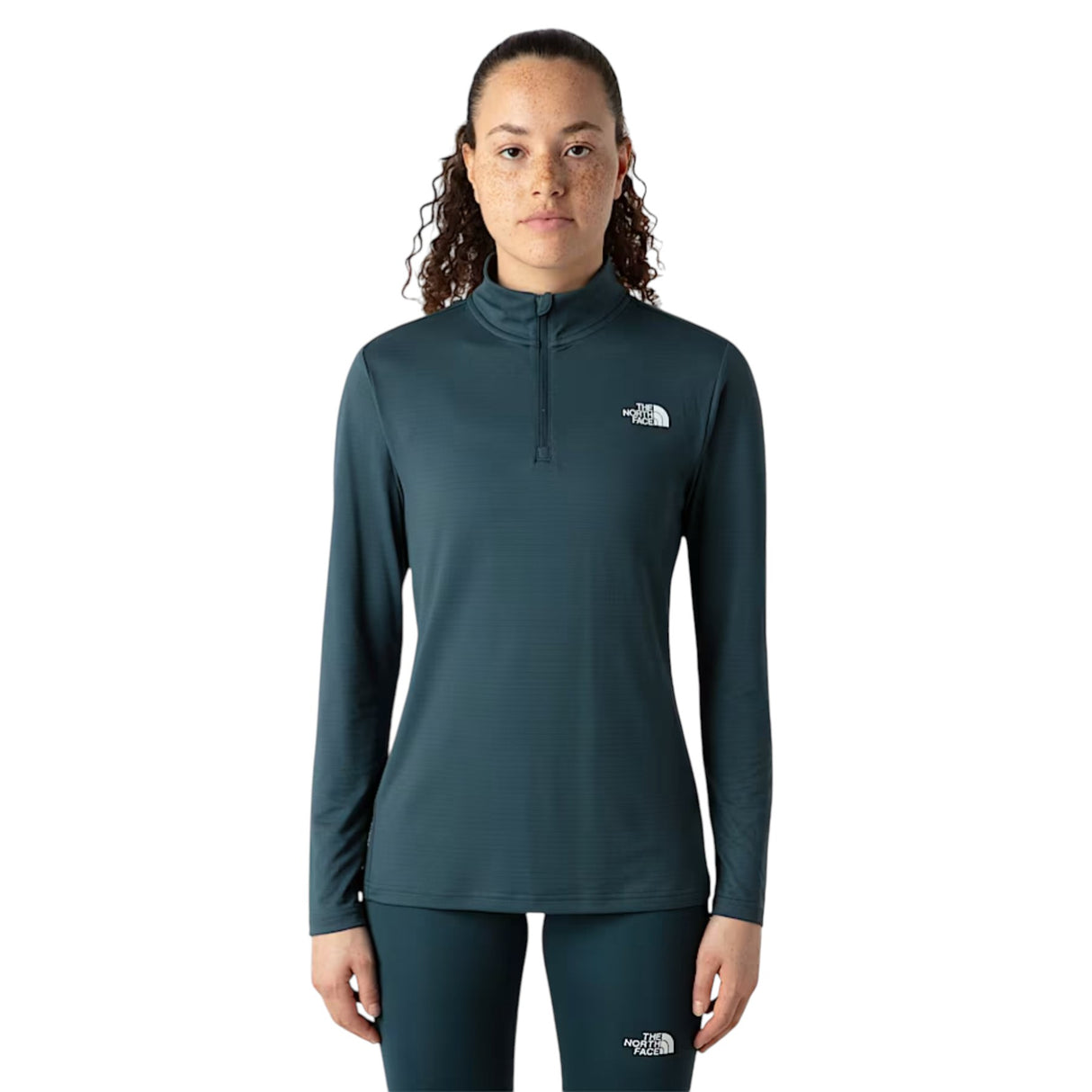 The North Face Women's Flex 1/4 Zip Slim T-Shirt Deep Cypress / X-Small-Deep Cypress / Small-Deep Cypress / Medium-Deep Cypress / Large-Deep Cypress / X-Large #- 53 Degrees North