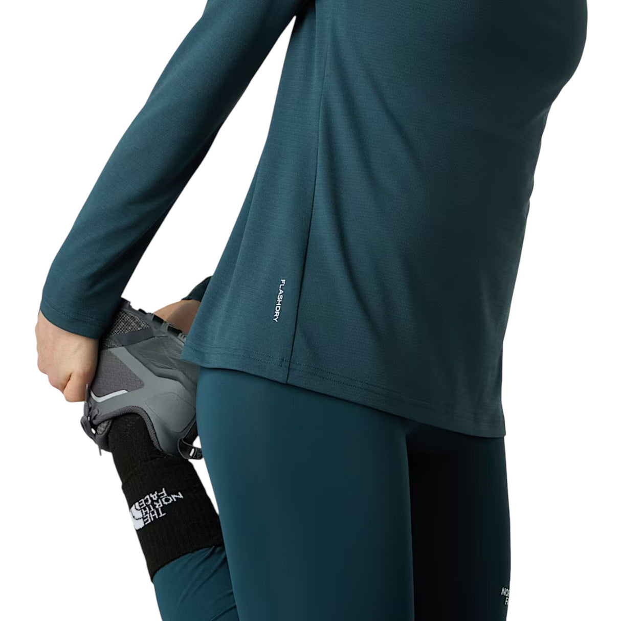 The North Face Women's Flex 1/4 Zip Slim T-Shirt Deep Cypress / X-Small-Deep Cypress / Small-Deep Cypress / Medium-Deep Cypress / Large-Deep Cypress / X-Large #- 53 Degrees North