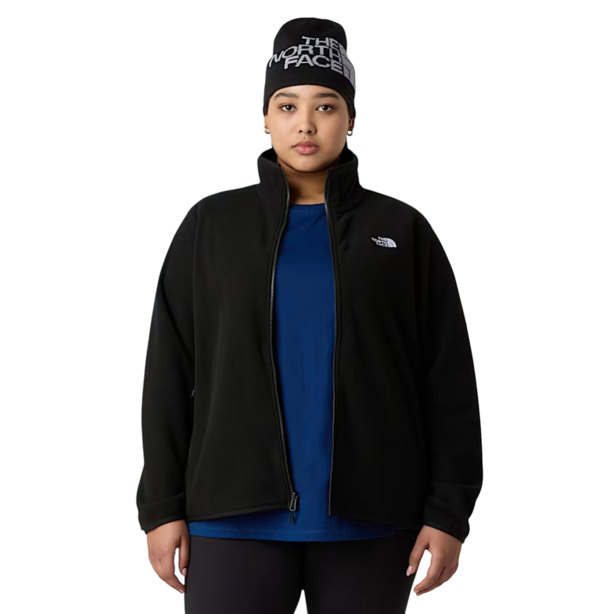 The North Face Women's Plus Glacier Fleece Jacket TNF Black / 1X-TNF Black / 2X-TNF Black / 3X #- 53 Degrees North