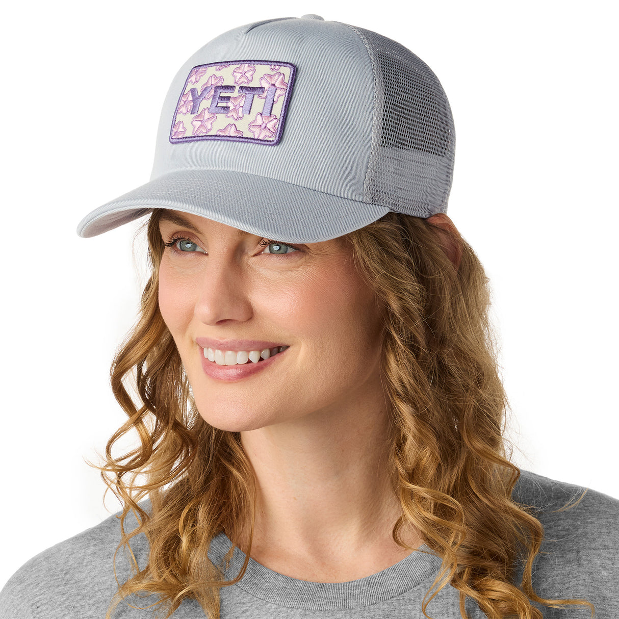 YETI Cherry Blossom Trucker Hat Cherry Blossom/Grey - 53 Degrees North