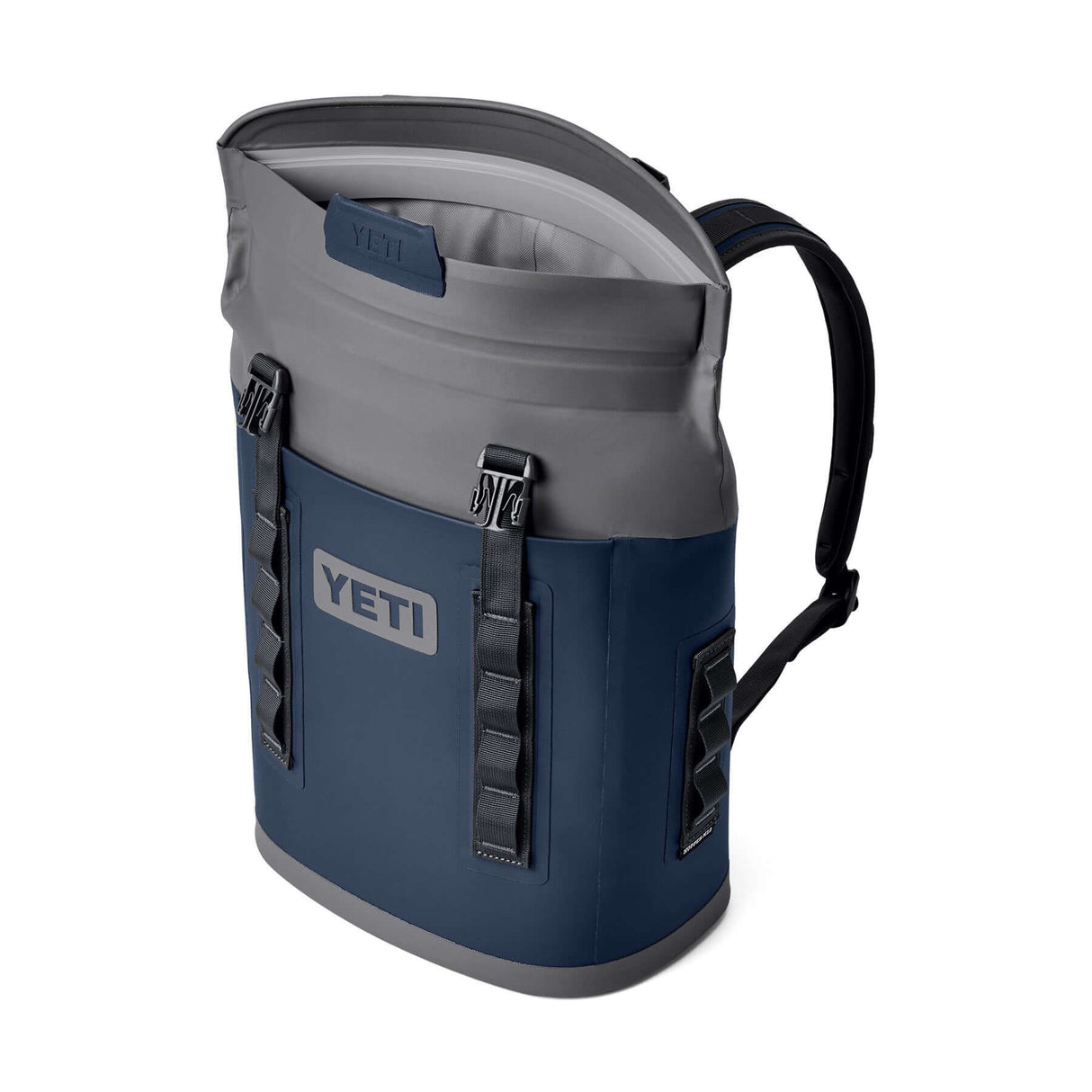 YETI Hopper M12 Backpack Soft Cooler Navy-Black Forest Green-Black - 53 Degrees North