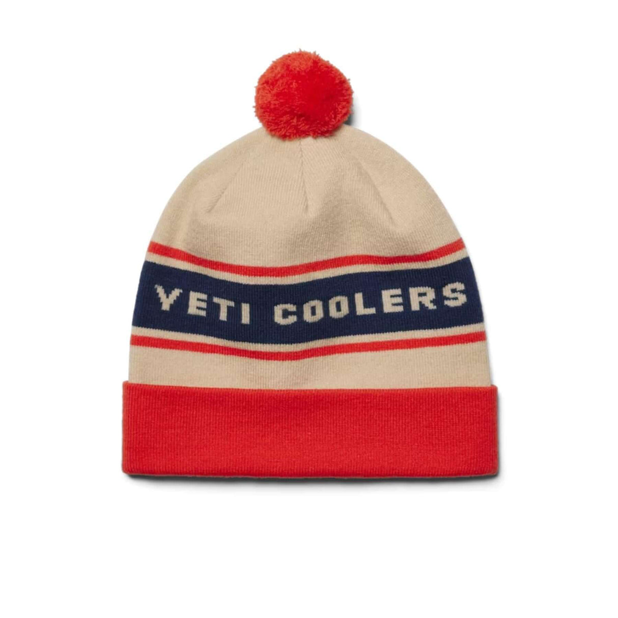 YETI Pom Beanie Green/Orange-White/Orange - 53 Degrees North