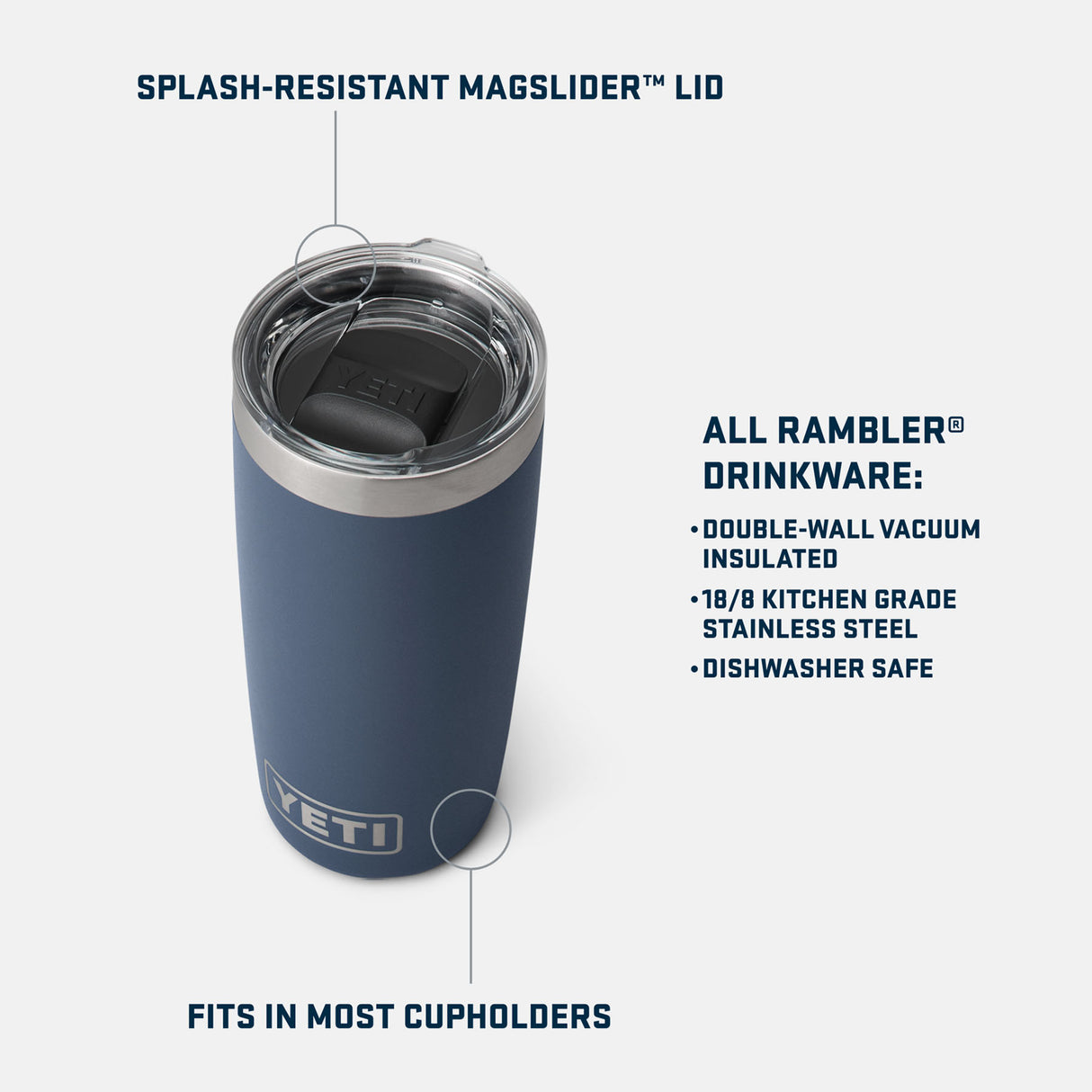 YETI Rambler 10 oz (296 ml) Tumbler Red Bull Night Sky Navy-Royal Blue-Rescue Red-White-Seafoam - 53 Degrees North