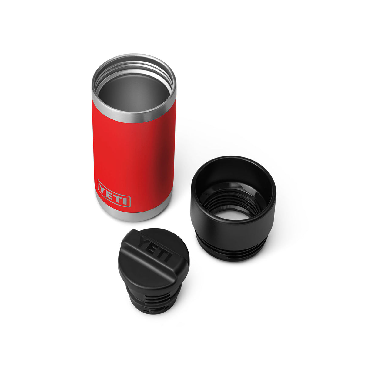 YETI Rambler 12 oz (354 ml) Bottle with HotShot Cap Ridgeline-Rescue Red-Navy-White-Black - 53 Degrees North