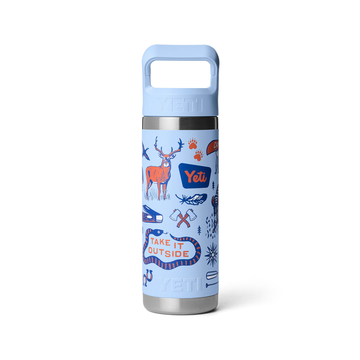 YETI Rambler 18 oz (532 ml) Straw Bottle Big Sky Summer Camp-Cape Taupe Summer Camp-Sea View-Summer Anthem-Red Bull Night Sky Navy - 53 Degrees North
