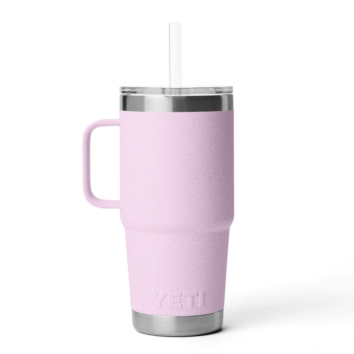 YETI Rambler 25 oz (710 ml) Mug with Straw Lid Tropical Pink-Cherry Blossom-White-Navy-Charcoal - 53 Degrees North