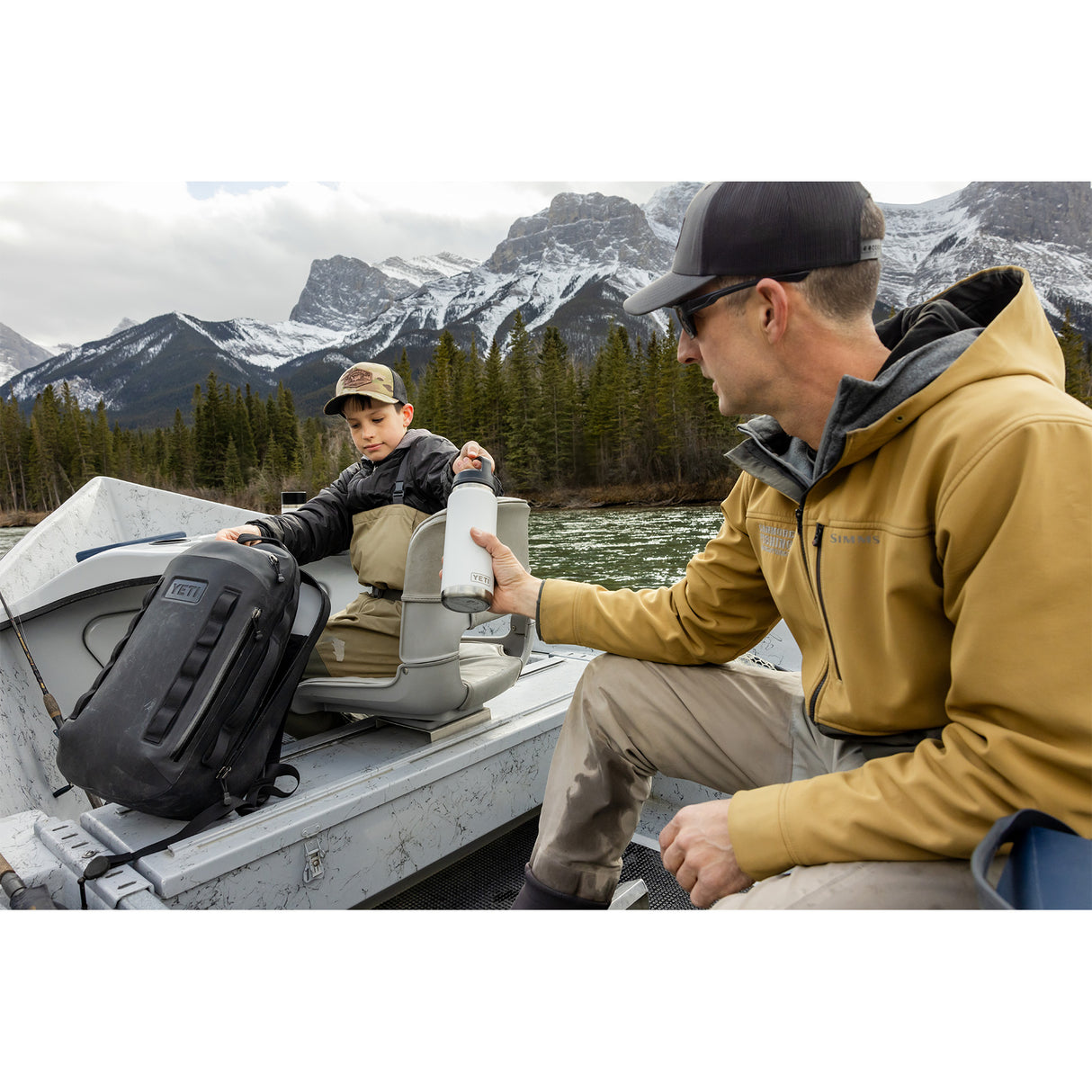 YETI Rambler 26 oz (760 ml) Bottle with Chug Cap Venom-Ridgeline-Rescue Red-White-Black - 53 Degrees North