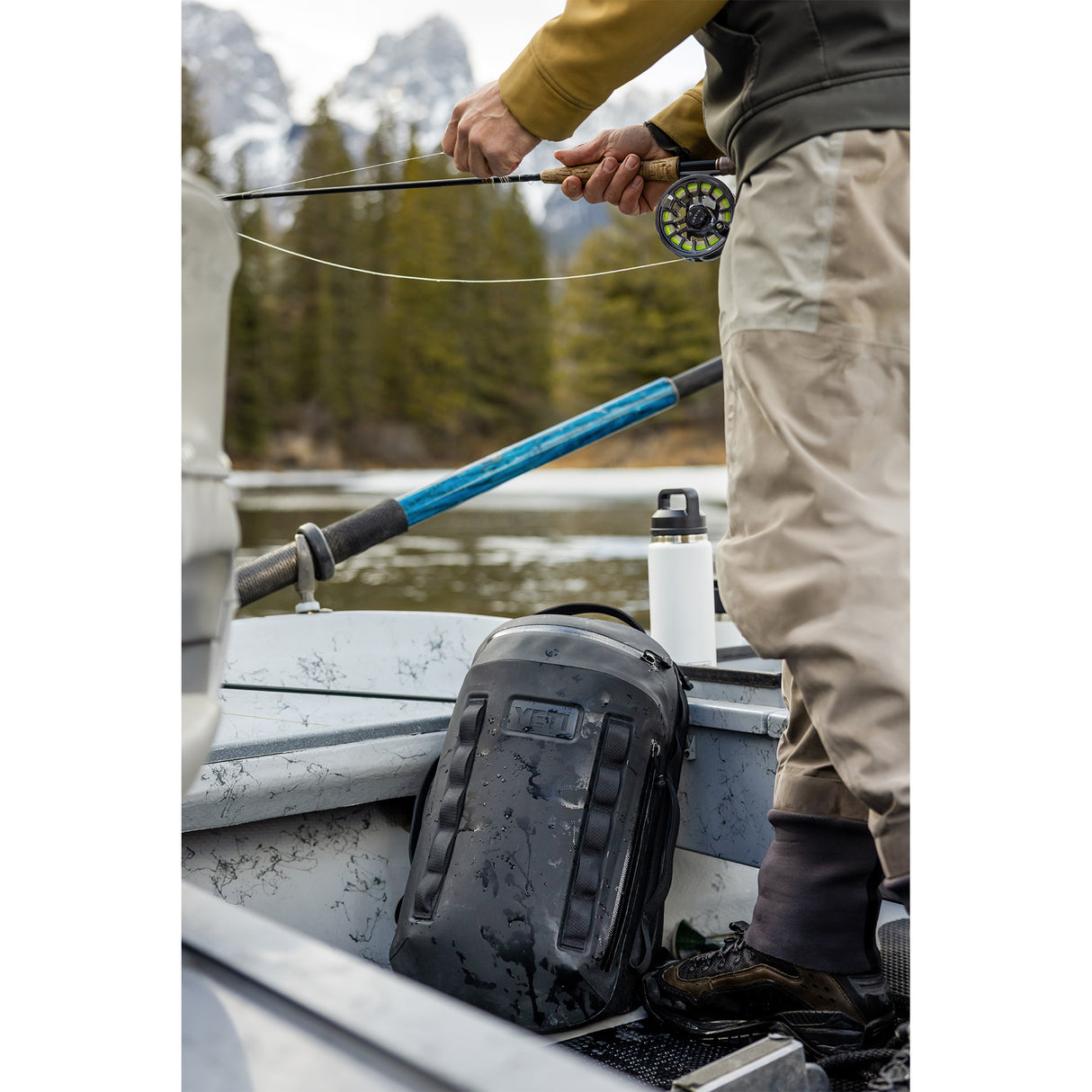 YETI Rambler 26 oz (760 ml) Bottle with Chug Cap Ridgeline-Red Bull Night Sky Navy-Rescue Red-White-Black - 53 Degrees North