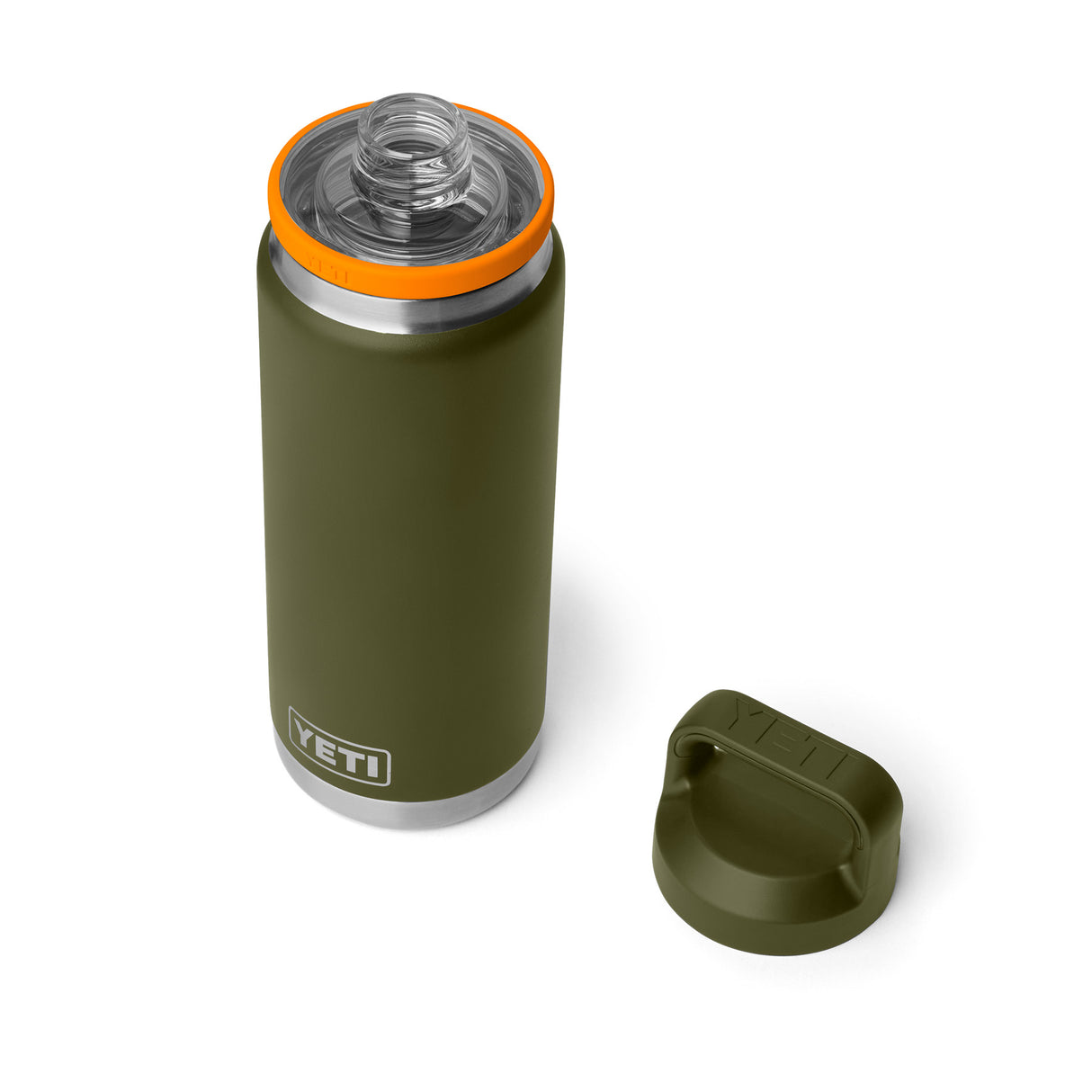 YETI Rambler 26 oz (760 ml) Bottle with Chug Cap Olive/King Crab Orange - 53 Degrees North