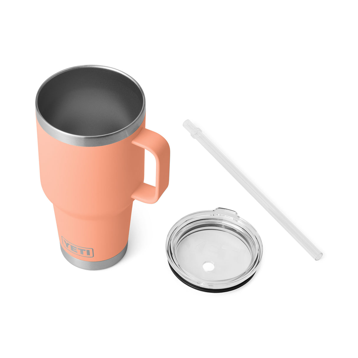 YETI Rambler 35 oz (994 ml) Mug with Straw Lid Ridgeline-Moon Dust-Tropical Pink-Firefly Yellow-Lowcountry Peach - 53 Degrees North