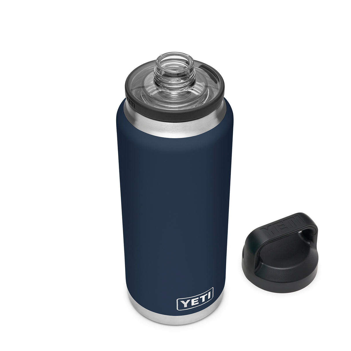 YETI Rambler 36oz (1065 ml) Bottle with Chug Cap Royal Blue-Navy-Rescue Red-White - 53 Degrees North