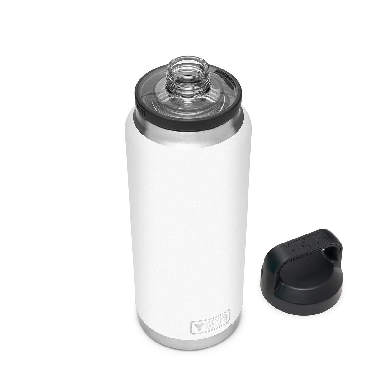 YETI Rambler 36oz (1065 ml) Bottle with Chug Cap Royal Blue-Navy-Rescue Red-White - 53 Degrees North