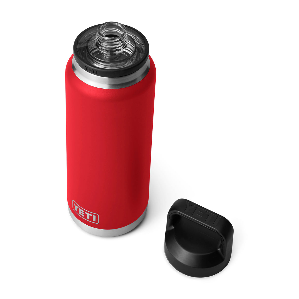 YETI Rambler 36oz (1065 ml) Bottle with Chug Cap Royal Blue-Navy-Rescue Red-White - 53 Degrees North